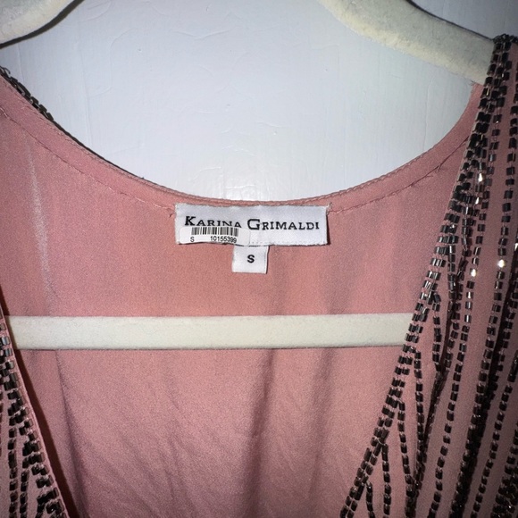 NWOT - Karina Grimaldi Sequin Dress with Balloon Sleeves - Picture 5 of 7